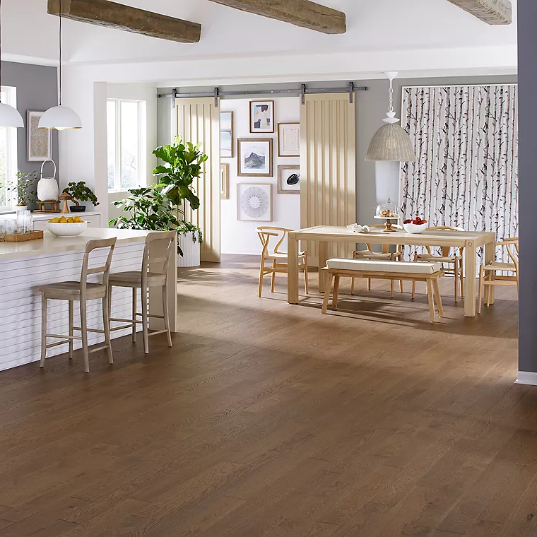 Spacious kitchen with TecWood flooring