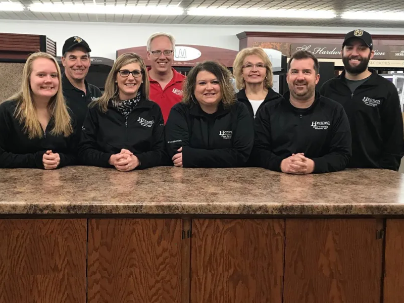 Team photo at Hennen Floor Covering in Freeport, MN